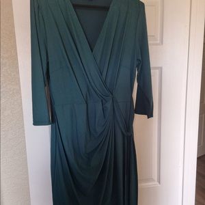 INC green mini wrap dress. Never worn. XL